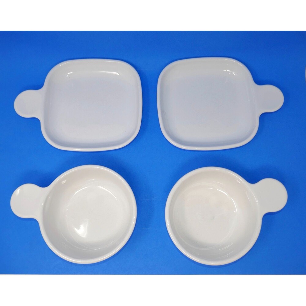 Corning Ware Grab It Bowls P-150-B & Sandwich Snack Plates P-185-B